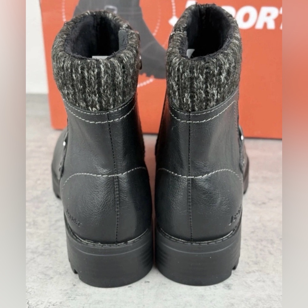 JSport Violet Women's Memory Foam Fax Fur‎ Insulated Ankle Boots Black  Size 8.5 - Picture 4 of 6